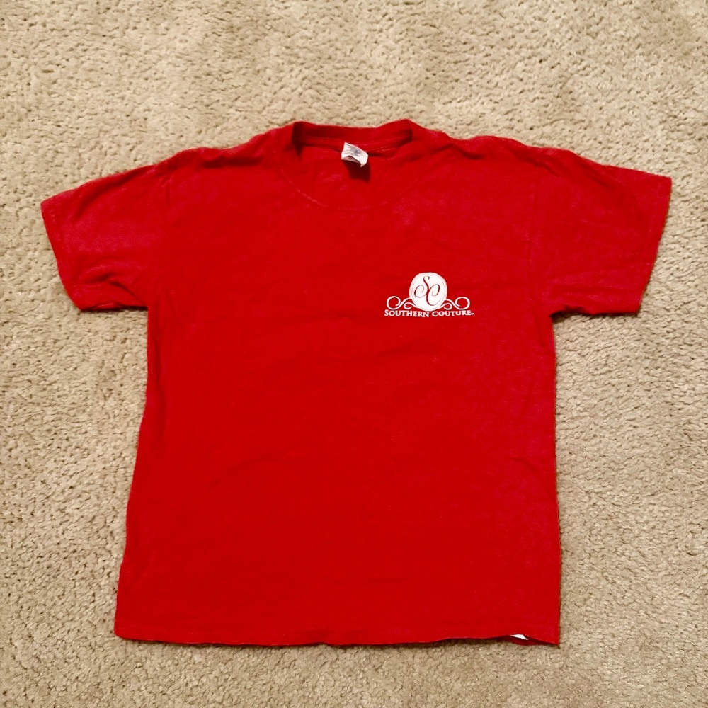 Youth size Medium Simply Southern red. Christmas t shirt